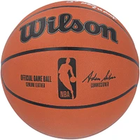 Ballon de basket officiel Wilson autographié par Dwyane Wade Miami Heat avec inscription « 3x NBA Champ »