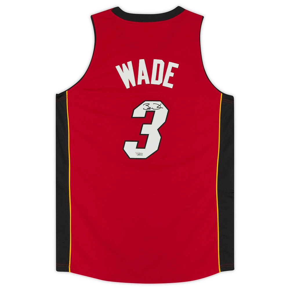 Maillot d'équipe authentique autographié par Mitchell & Ness par Dwyane Wade, Miami Heat