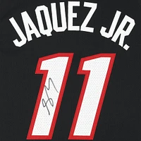 Maillot authentique Nike Black Icon autographié par Jaime Jaquez Jr. Miami Heat