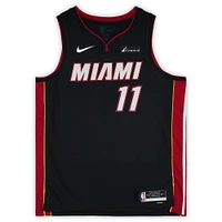 Maillot Swingman Nike Black Icon Edition autographié par Jaime Jaquez Jr. Miami Heat