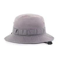 Men's '47  Charcoal Miami Heat Buxton Garment Washed Bucket Hat