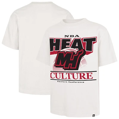 Men's '47  White Miami Heat City Edition Shifty Foundation T-Shirt