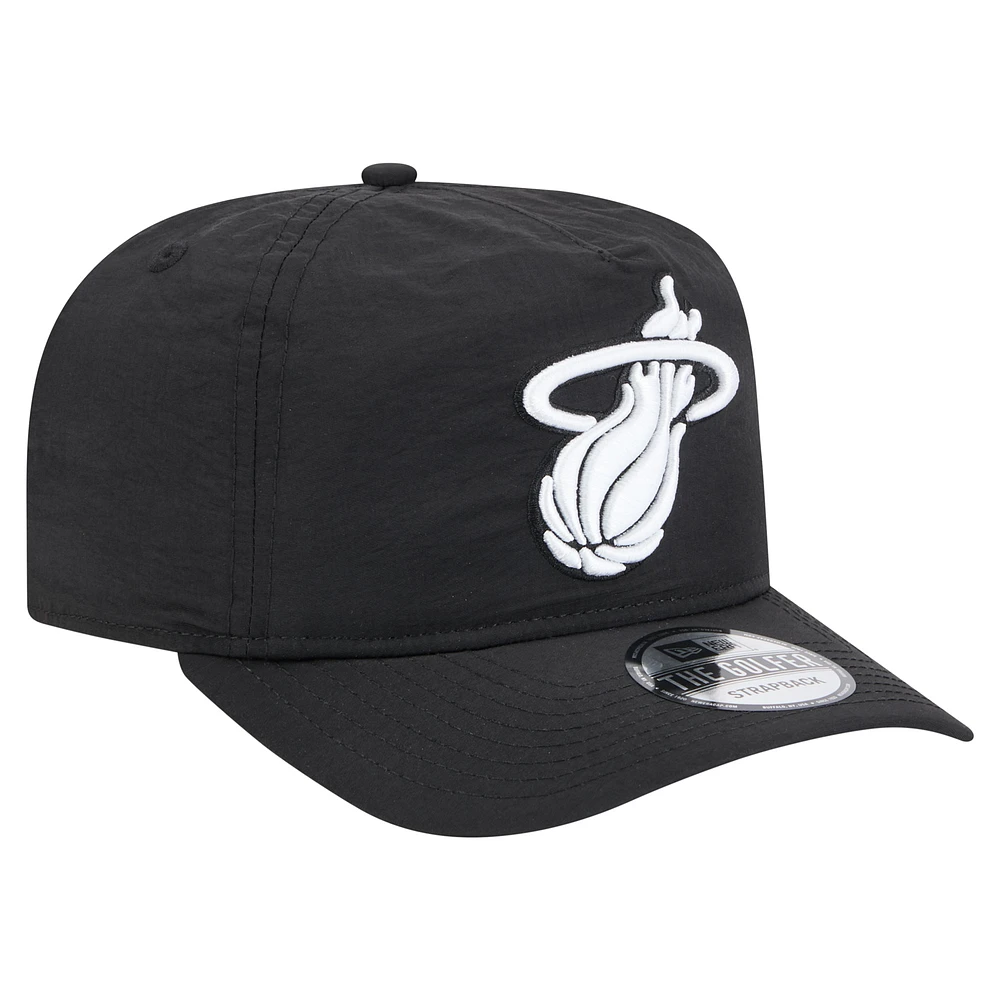 Men's New Era Black Miami Heat Injection Everyday Golfer Adjustable Hat