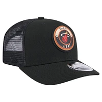 Casquette ajustable noire Miami Heat Victory Grove Circle Patch 9SEVENTY de New Era pour homme