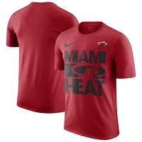 Men's Nike Red Miami Heat Courtside This Is Our Year T-Shirt