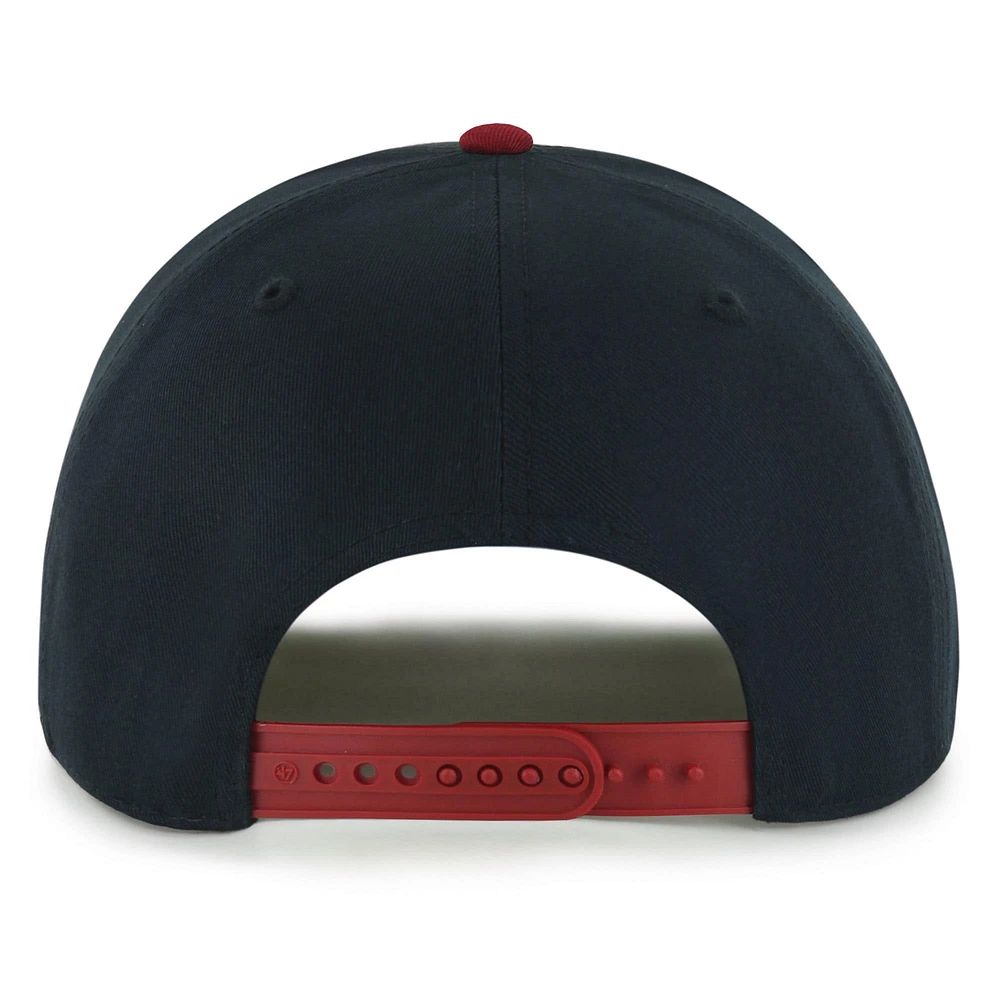 Casquette ajustable Dropshadow Rope Hitch noire/rouge Miami Heat '47 pour homme