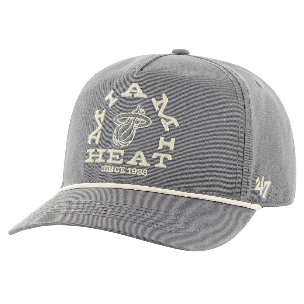 Casquette réglable '47 anthracite Miami Heat Canyon Ranchero Hitch pour hommes