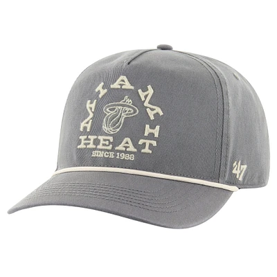 Casquette réglable '47 anthracite Miami Heat Canyon Ranchero Hitch pour hommes