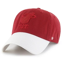 Men's '47 x Tommy Hilfiger Red/White Miami Heat Courtside Cleanup Adjustable Hat