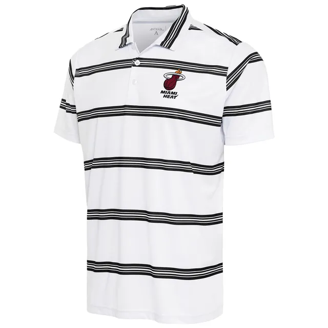 Men's Antigua Gray/Black Miami Dolphins Deliver Button-Down Polo