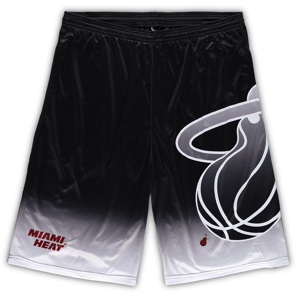 Men's Fanatics Black Miami Heat Big & Tall Graphic Shorts