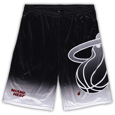 Short graphique Fanatics noir Miami Heat Big & Tall pour hommes