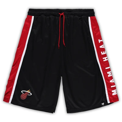 Men's Fanatics Black Miami Heat Big & Tall Referee Iconic Mesh Shorts