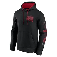 Men's Fanatics Black Miami Heat Game Time Crossover Pullover Hoodie