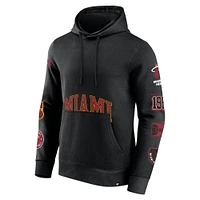 Sweat à capuche noir Miami Heat Home Court Fanatics pour hommes