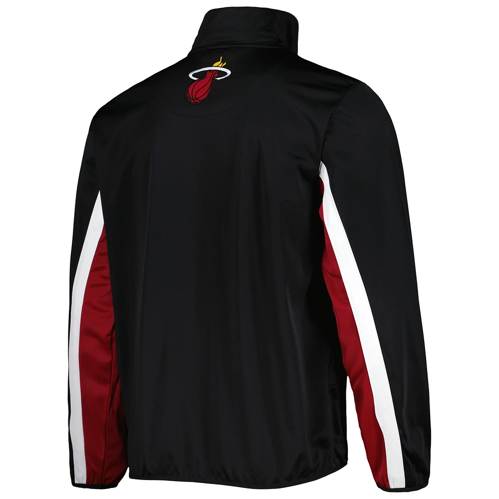 Men's G-III Sports by Carl Banks Black Miami Heat Contender Wordmark Full-Zip Track Jacket