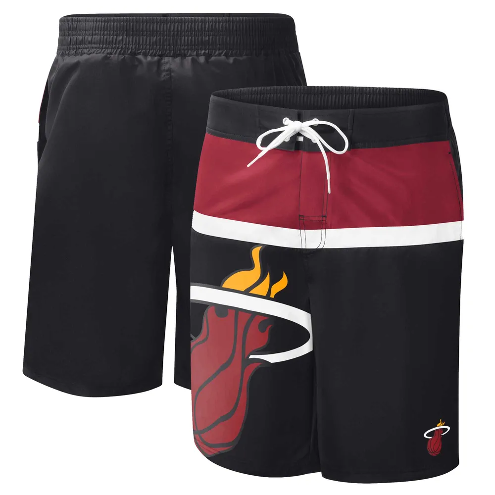 Maillot de bain G-III Sports by Carl Banks Miami Heat Sea Wind noir pour homme