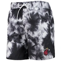 Men's G-III Sports by Carl Banks Black Miami Heat Splash Volley Swim Shorts