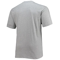 Men's Heathered Gray Miami Heat Big & Tall Heart Soul T-Shirt