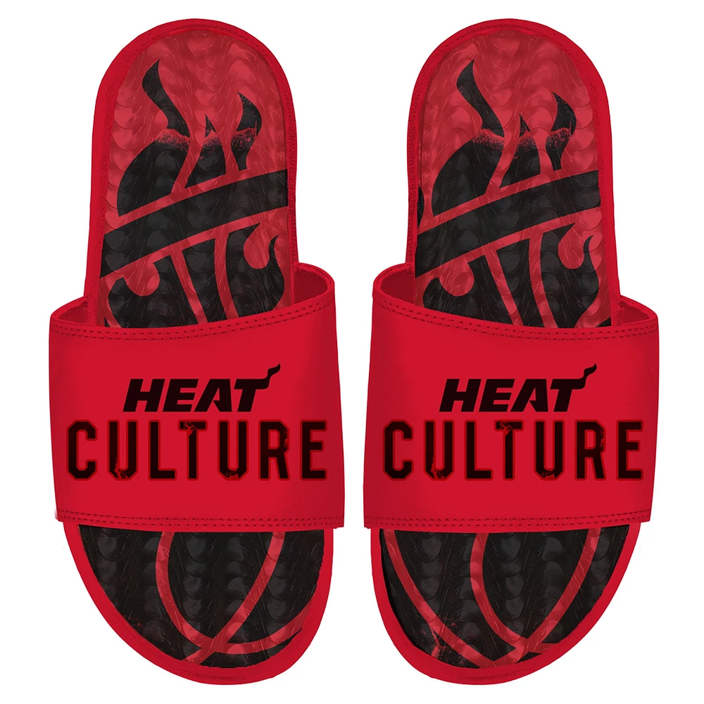 Sandales à enfiler ISlide Miami Heat City Edition Gel pour homme 2024/25