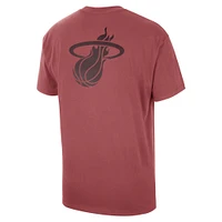 Men's Jordan Brand Red Miami Heat Statement Edition Jumpman Flight Heavyweight T-Shirt