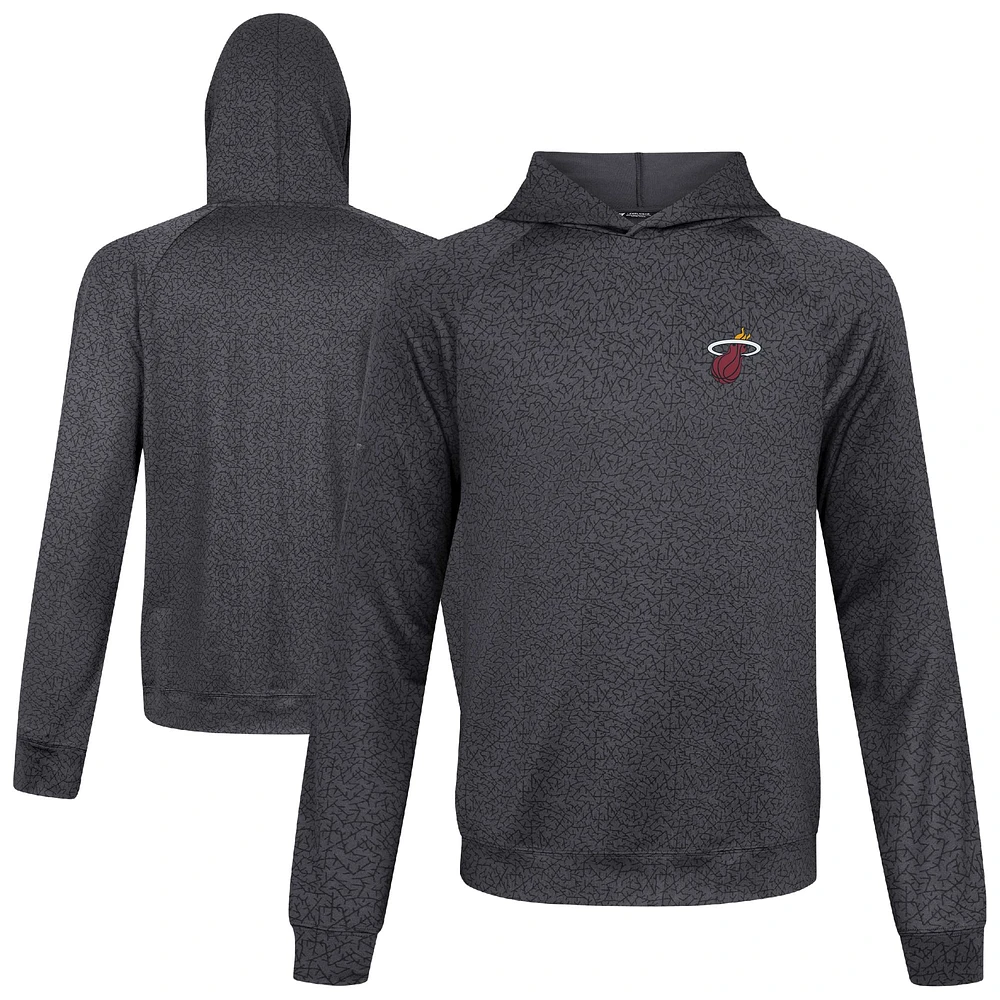 Men's Levelwear Black Miami Heat Challenger Pullover Hoodie