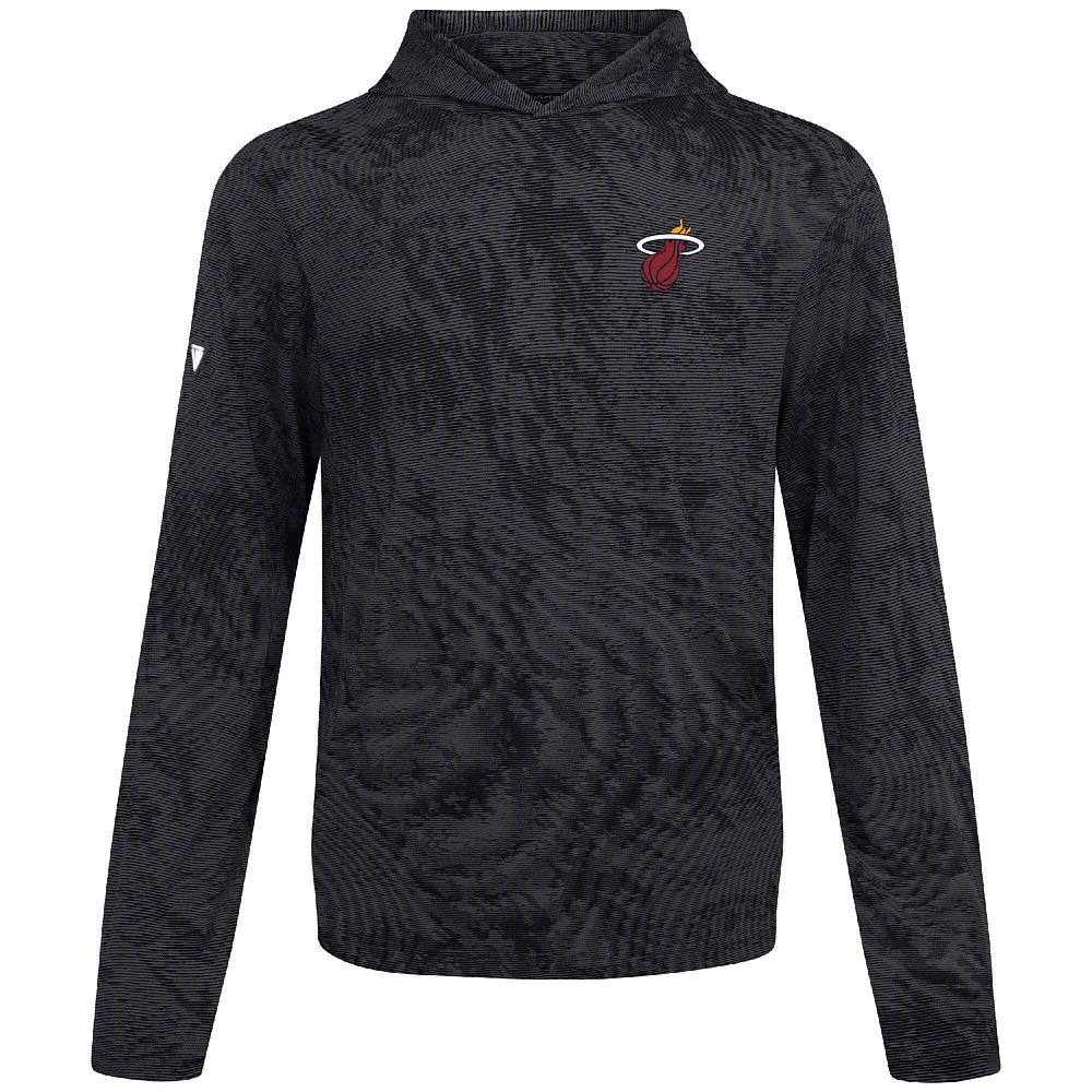 Men's Levelwear Black Miami Heat Platform Pullover Hoodie