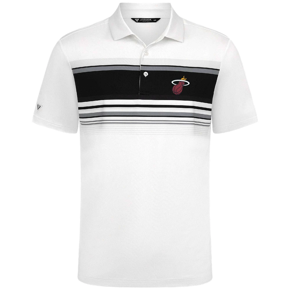 Men's Levelwear White Miami Heat Onward Polo