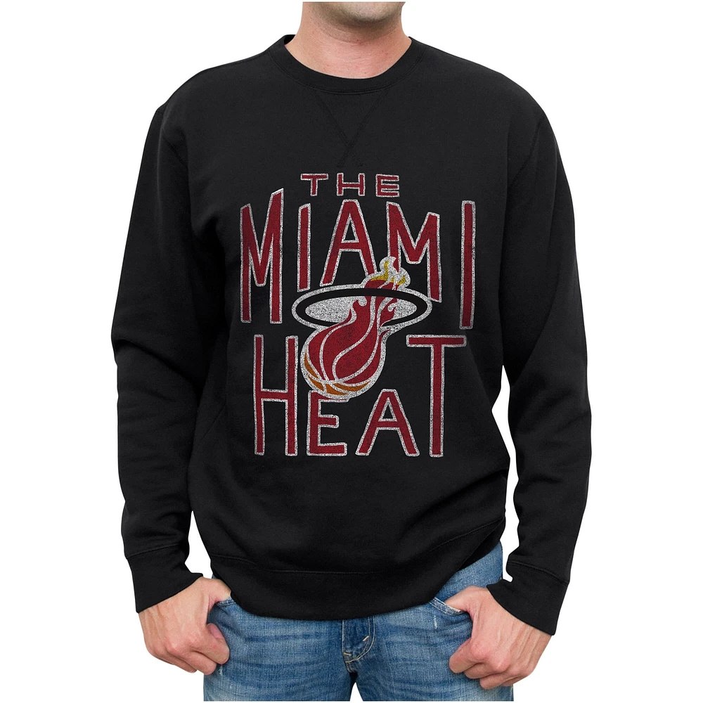 Mens Miami Heat Black Spring Fleece Sweatshirt