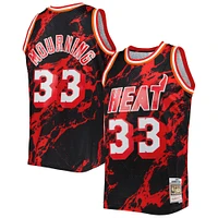 Men's Mitchell & Ness Alonzo Mourning Black Miami Heat 1996/97 Hardwood Classics Marble Swingman Jersey