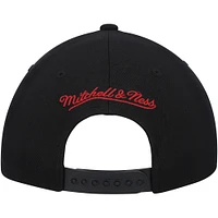 Men's Mitchell & Ness Black/Red Miami Heat MVP Team Two-Tone 2.0 Stretch-Snapback Hat