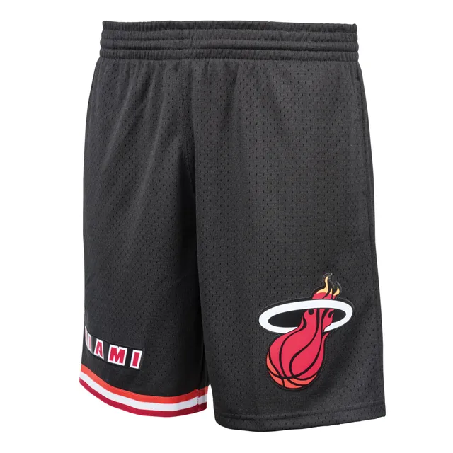 Youth Mitchell & Ness Black Miami Heat Hardwood Classics Jumbotron Shorts