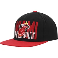 Mitchell & Ness Miami Heat SOUL Cross Check Snapback pour homme Noir