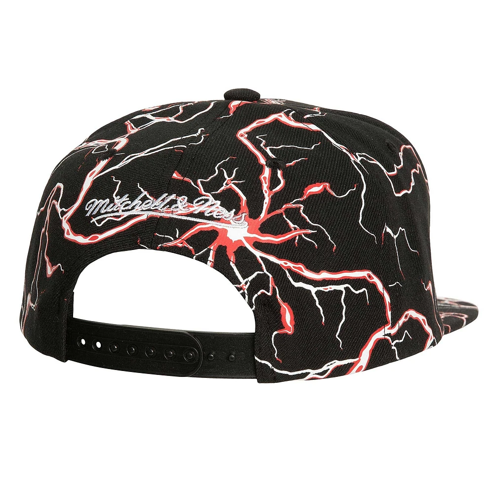 Casquette Snapback noire Mitchell & Ness Miami Heat Storm Season pour hommes