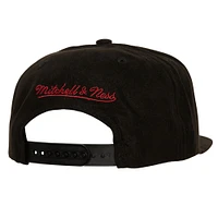 Men's Mitchell & Ness Black Miami Heat Sweet Suede Snapback Hat