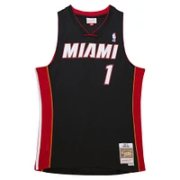 Maillot de joueur Swingman Throwback Mitchell & Ness Chris Bosh noir Miami Heat 2012/13 pour hommes