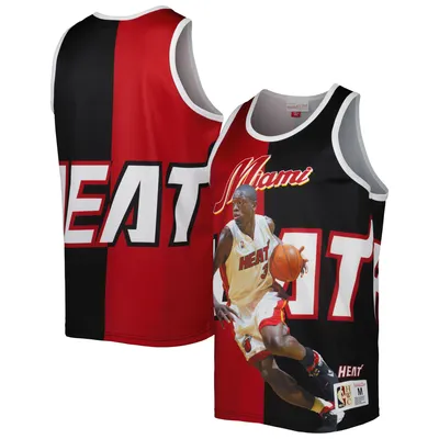 Dwyane Wade Miami Heat Mitchell & Ness Sublimated Player Tank Top - Black/Red