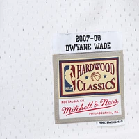 Men's Mitchell & Ness Dwyane Wade White Miami Heat 2007/08 Hardwood Classics Swingman Jersey