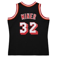 Maillot Mitchell & Ness Harold Miner noir Miami Heat 1992/93 Hardwood Classics Swingman Throwback pour hommes