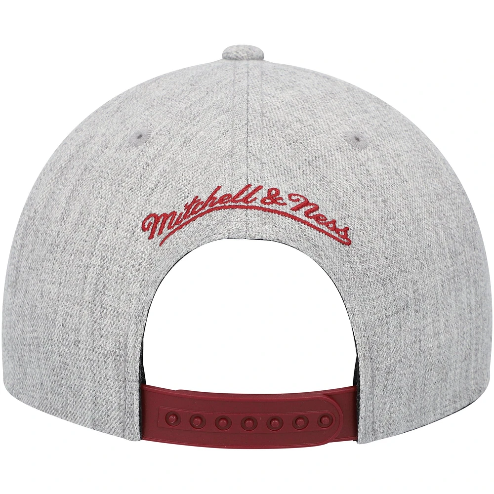 Men's Mitchell & Ness Heather Gray Miami Heat Hardwood Classics 2.0 Snapback Hat