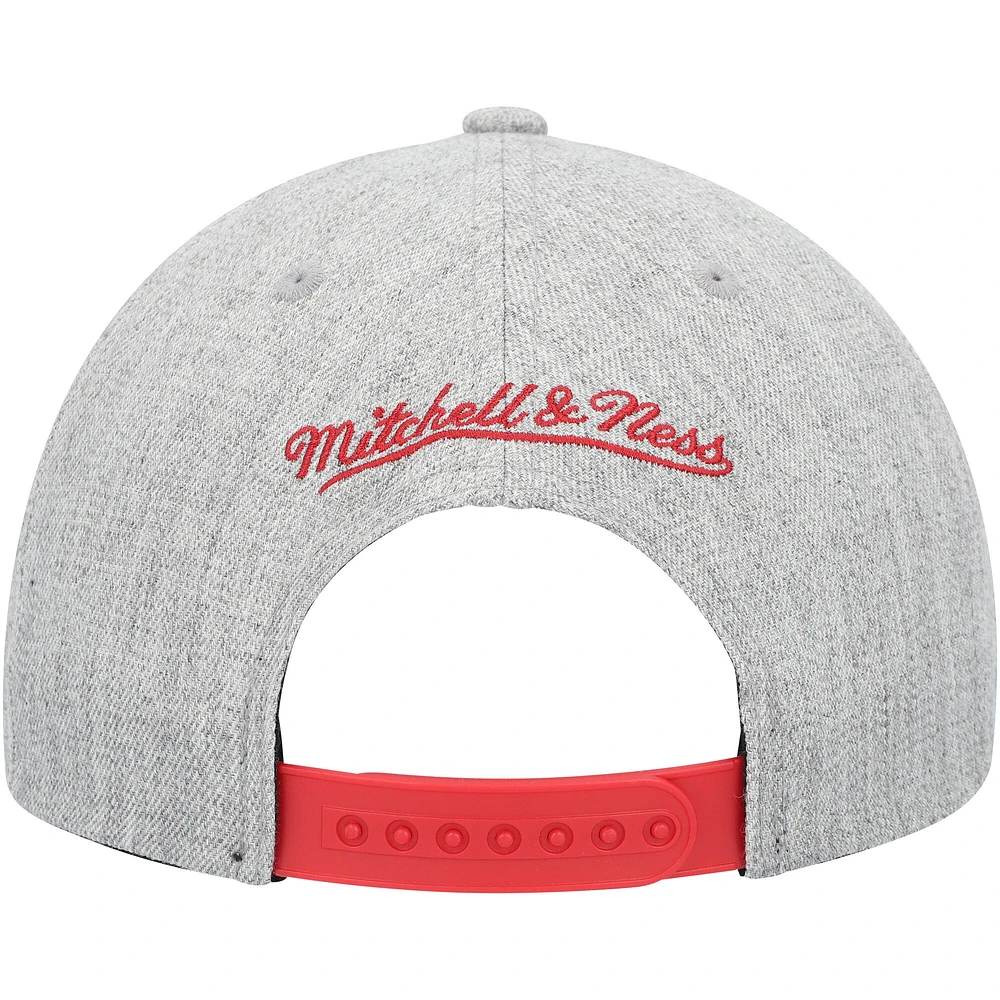 Casquette Snapback Miami Heat Hardwood Classics 2.0 pour homme, gris chiné, Mitchell & Ness