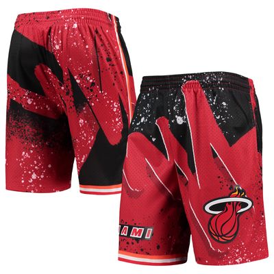 Men's Mitchell & Ness Red Miami Heat Hardwood Classics 1996 Hyper Hoops Swingman Shorts