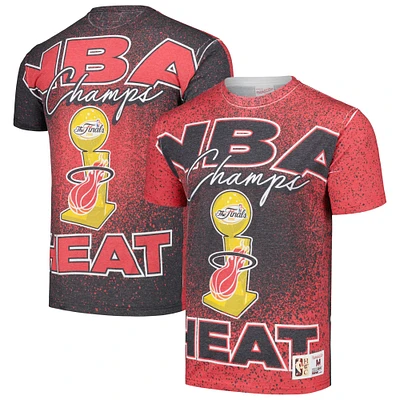 T-shirt rouge Mitchell & Ness Miami Heat Hardwood Classics 2006 NBA Champions Champ City pour hommes