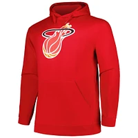 Men's Mitchell & Ness Red Miami Heat Hardwood Classics Big Tall Pullover Hoodie