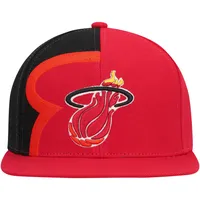 Casquette pour homme Mitchell & Ness Red Miami Heat Hardwood Classics Retroline Snapback