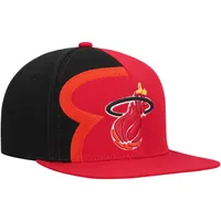 Casquette pour homme Mitchell & Ness Red Miami Heat Hardwood Classics Retroline Snapback