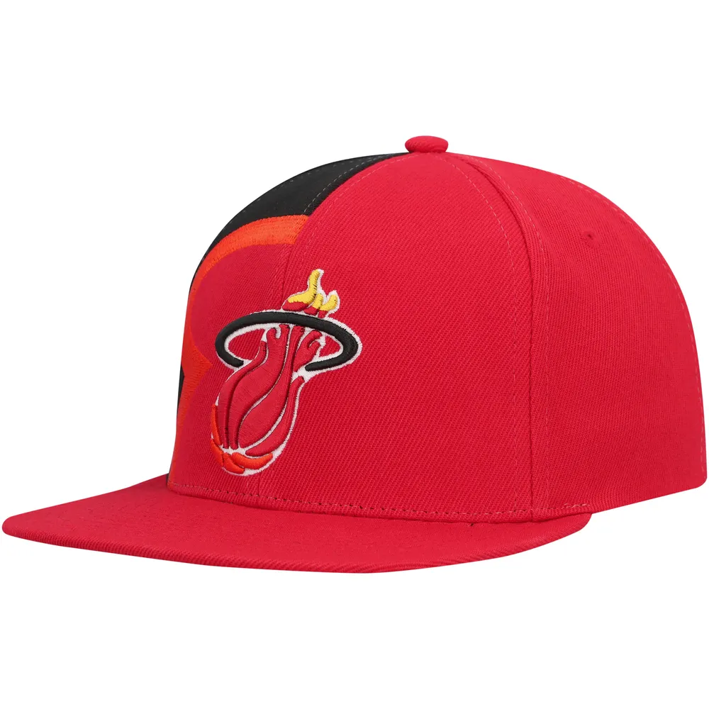 Casquette pour homme Mitchell & Ness Red Miami Heat Hardwood Classics Retroline Snapback