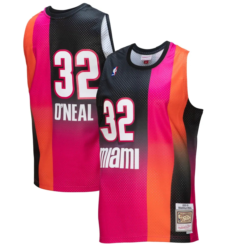 Men's Miami Heat Shaquille O'Neal Mitchell & Ness Black 2005-06