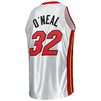 Men's Mitchell & Ness Shaquille O'Neal Platinum Miami Heat 2005/06 Hardwood Classics 75th Anniversary Swingman Jersey