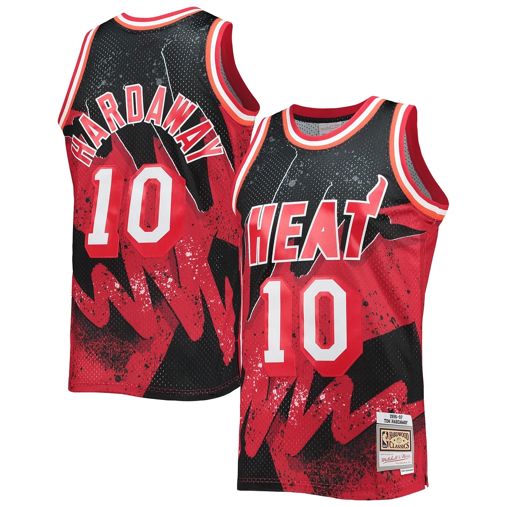 Maillot Swingman Mitchell & Ness Tim Hardaway Scarlet Miami Heat Hardwood Classics 1996/97 Hyper Hoops pour hommes